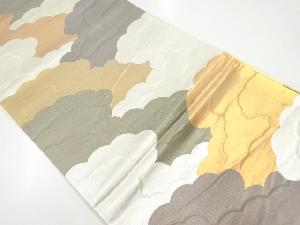 アンティーク　雲模様織出し袋帯（材料）